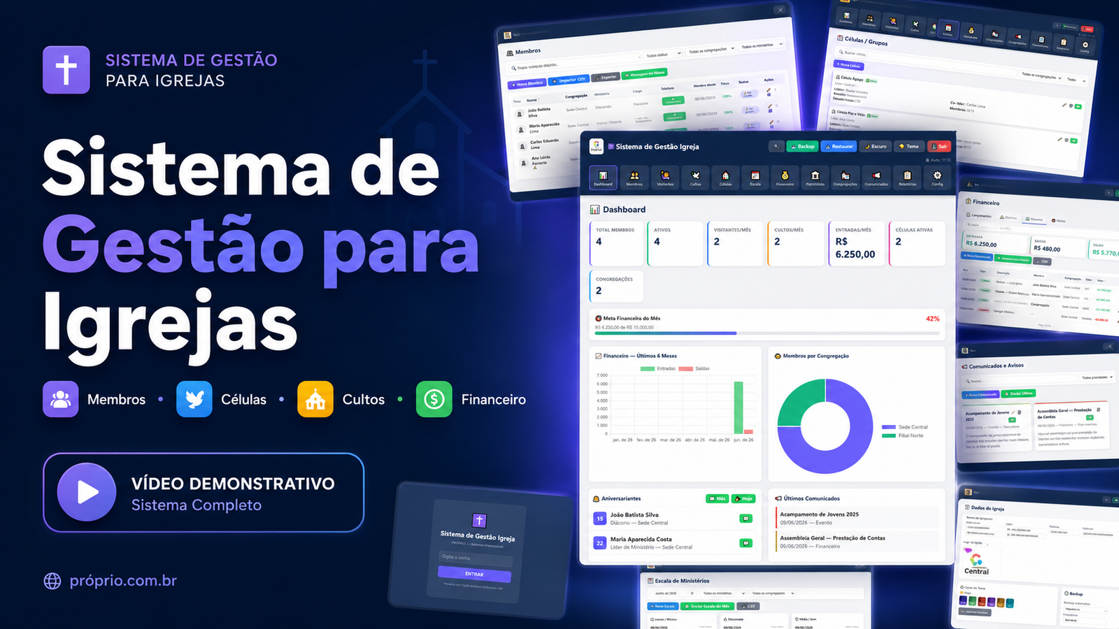 Sistema de Gestão para Igrejas Sistema de Gestão para Igrejas