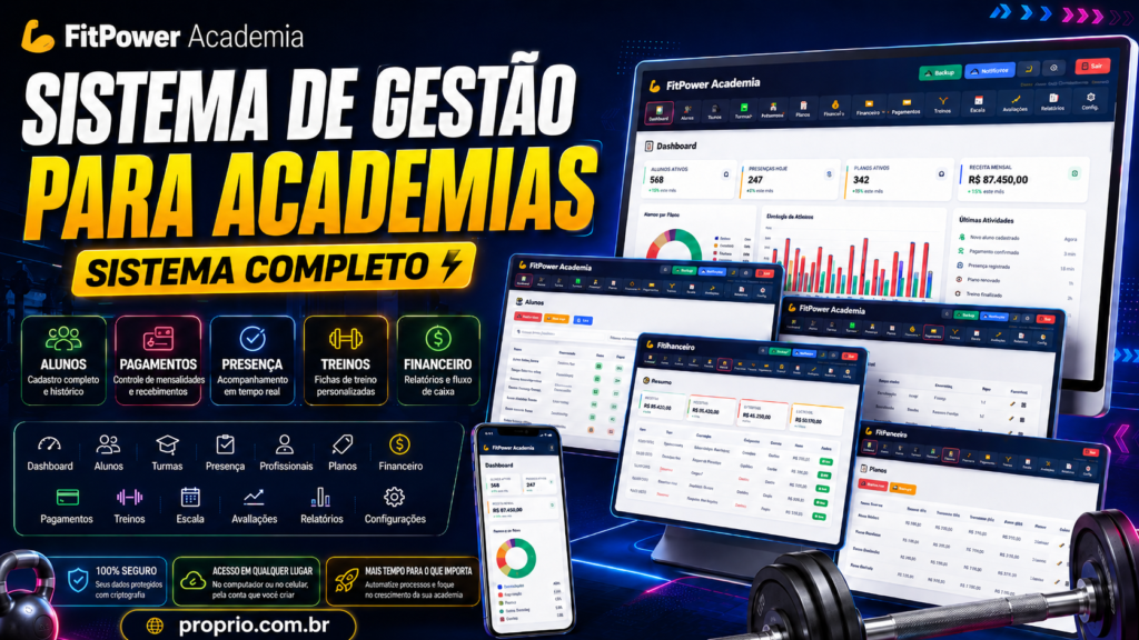 Sistema de Gestão para Academias 1 sistema de gestao de academias