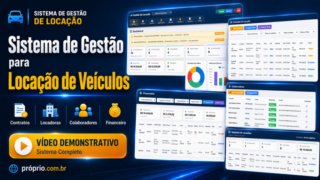 Sistema de Gestão Locação de Veículos 1 sistema de gestao de locacao para veiculos
