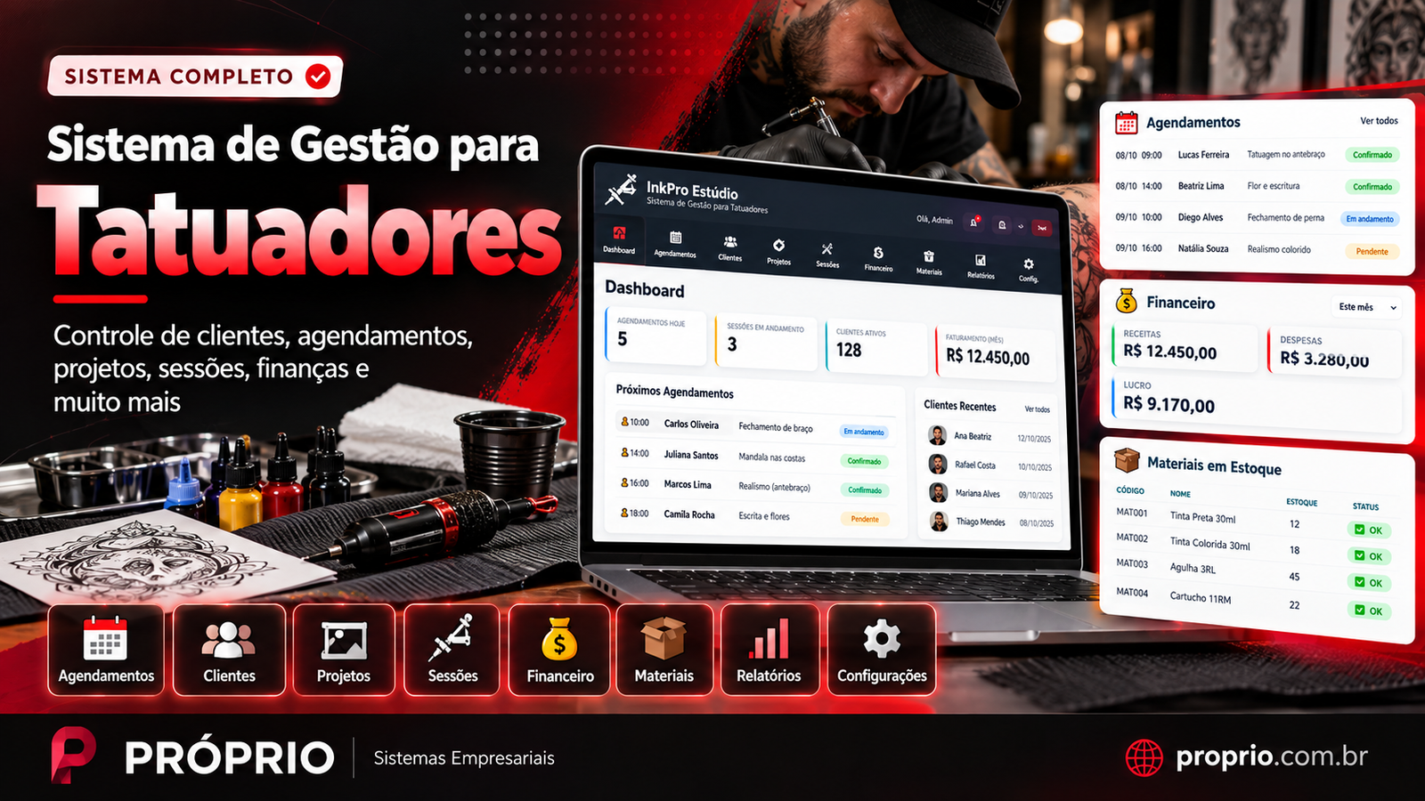 Sistema de Gestão para Tatuadores: Guia Completo para Organizar seu Estúdio