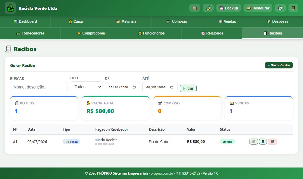 Recibos em duas vias